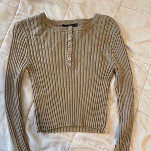 Forever21 button down crop top